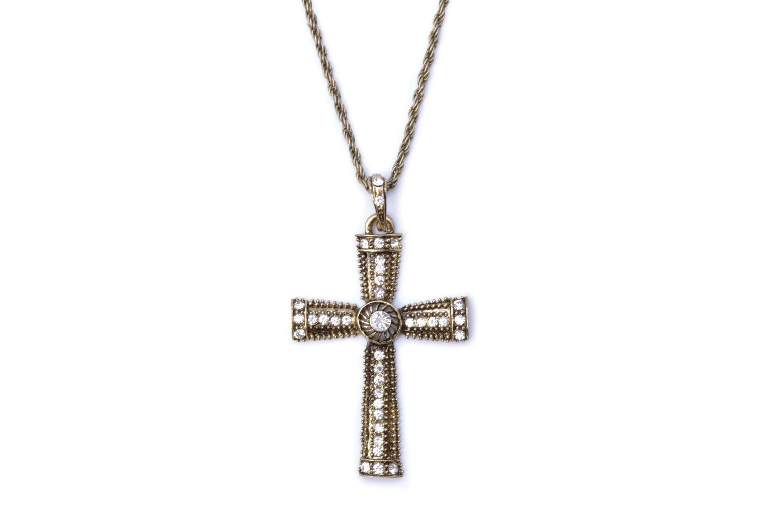 Rubies | Rb-ba921 | Jewelled Cross Necklace