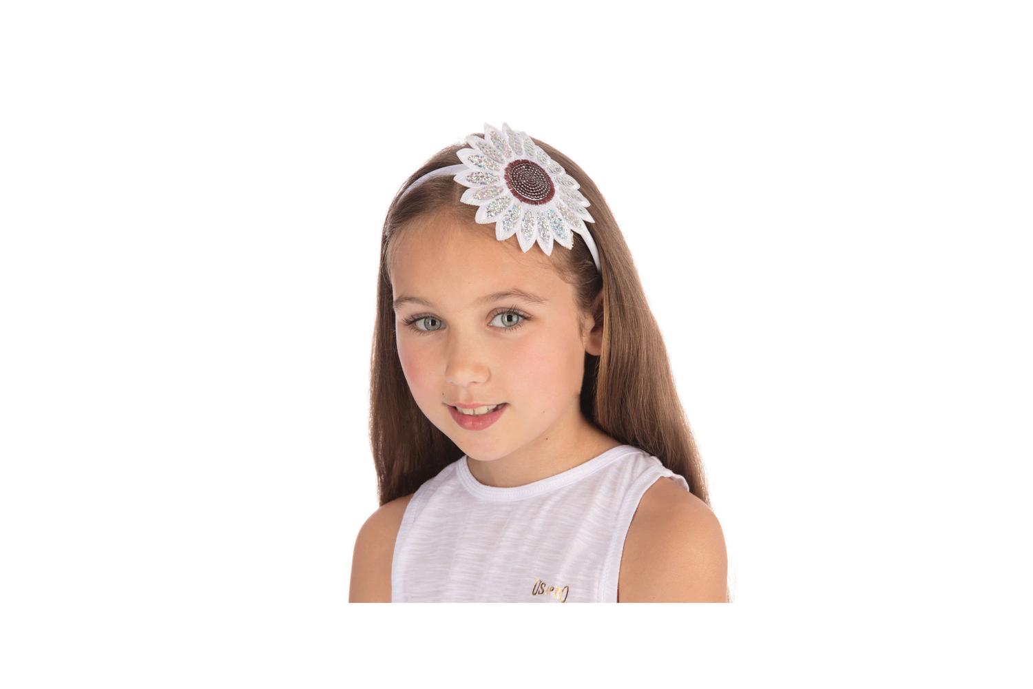 Rubies | Rb-ba953 | Sunflower Headband. White
