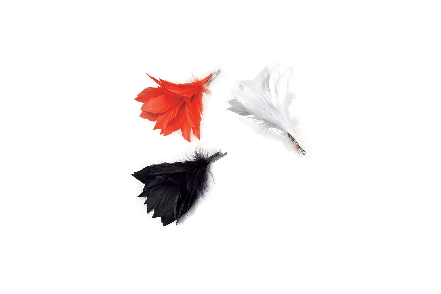Rubies | Rb-ba1006 | Feather Flapper Hair Clip. Black Only