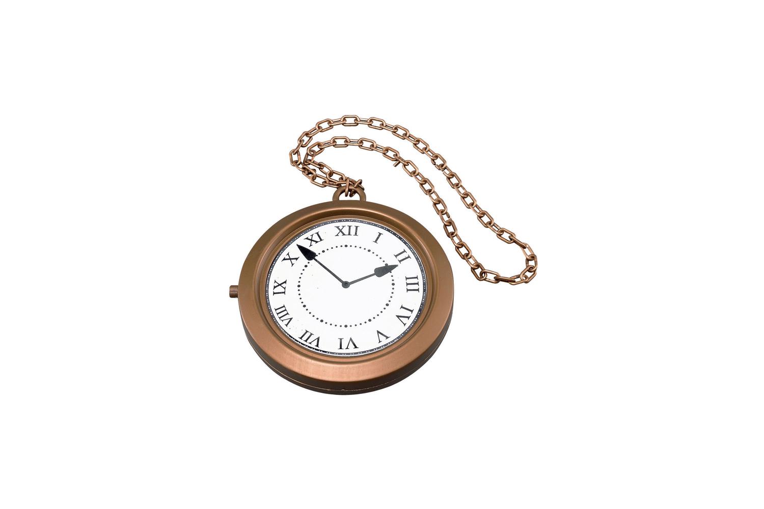 Rubies | Rb-ba1019 | Jumbo Clock Medallion Necklace White Rabbit Alice