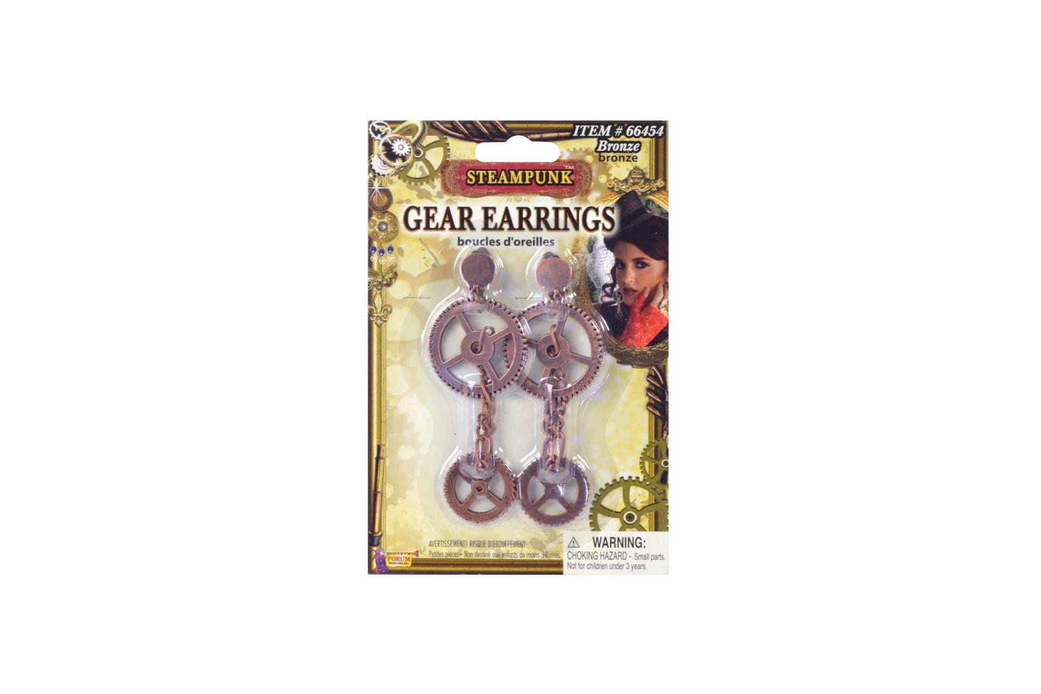 Rubies | Rb-ba1703 | Steampunk Gear Earrings Costume Accessory
