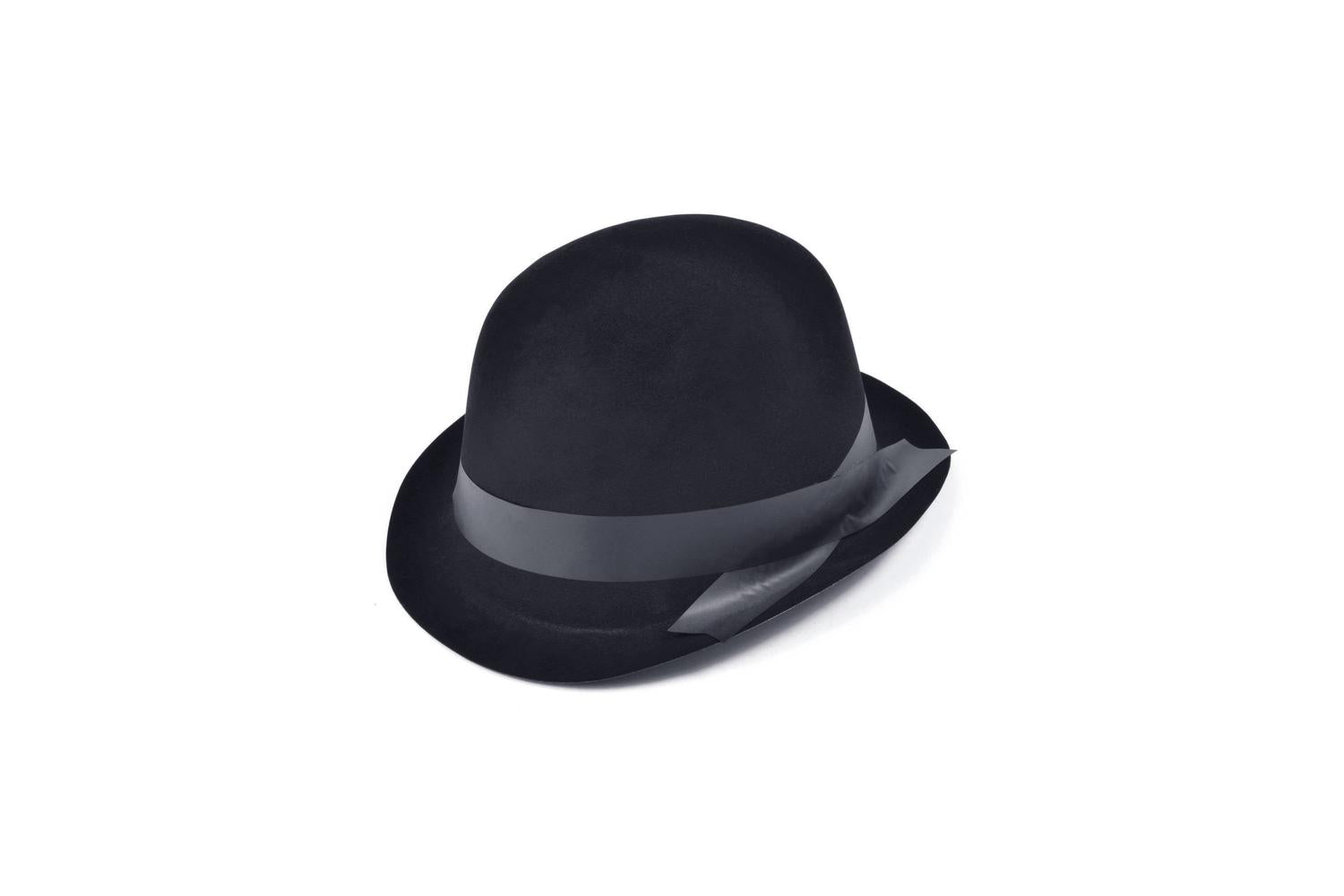 Rubies | Rb-bh101 | Black Flock Bowler Hat