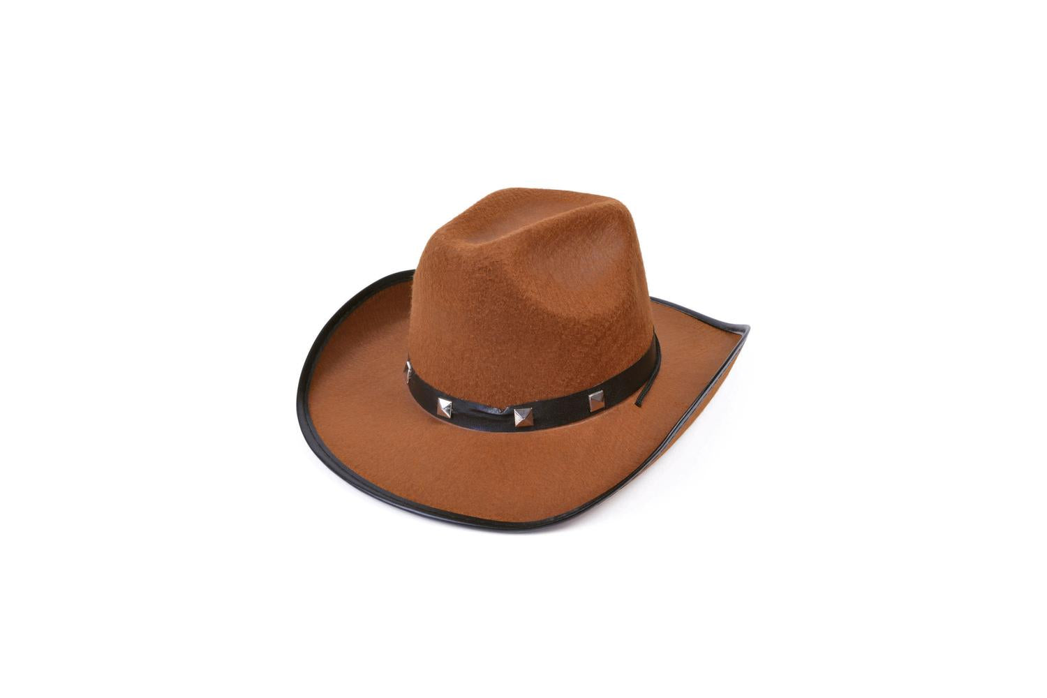 Rubies | Rb-bh367b | Brown Felt Cowboy Studded Hat