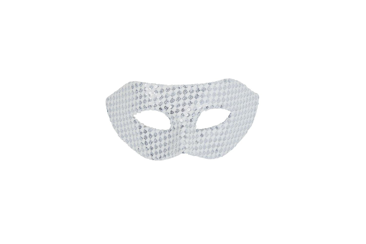 Rubies | Rb-em124 | White Sequin Eyemask