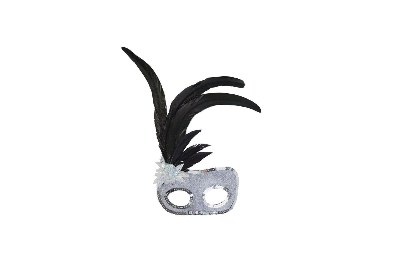 Rubies | Rb-em130 | Silver Face Mask W/sequins