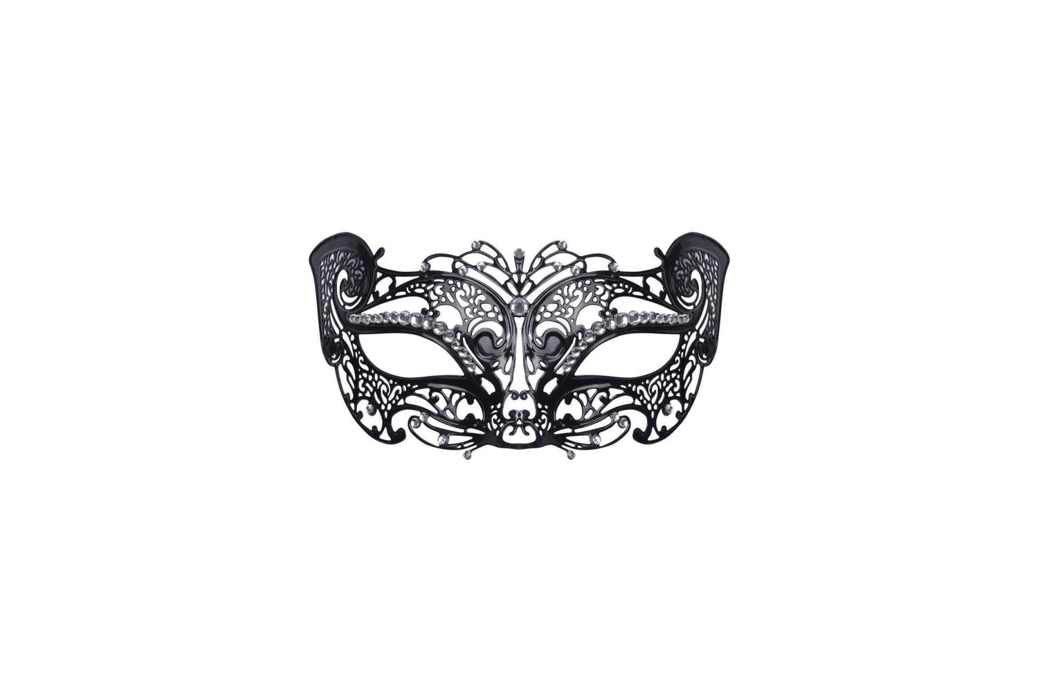 Rubies | Rb-em136 | Filigree Cat Mask W/stone (metal)