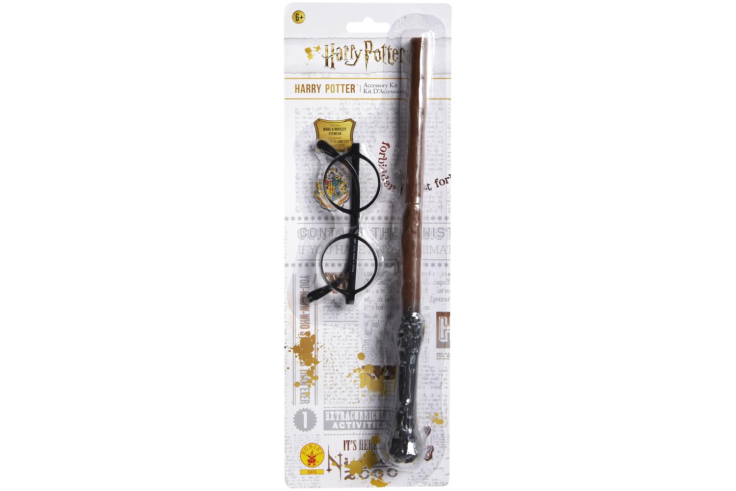 Rubies | Rb-r5374 | Harry Potter Wand + Glasses Bilster Kit