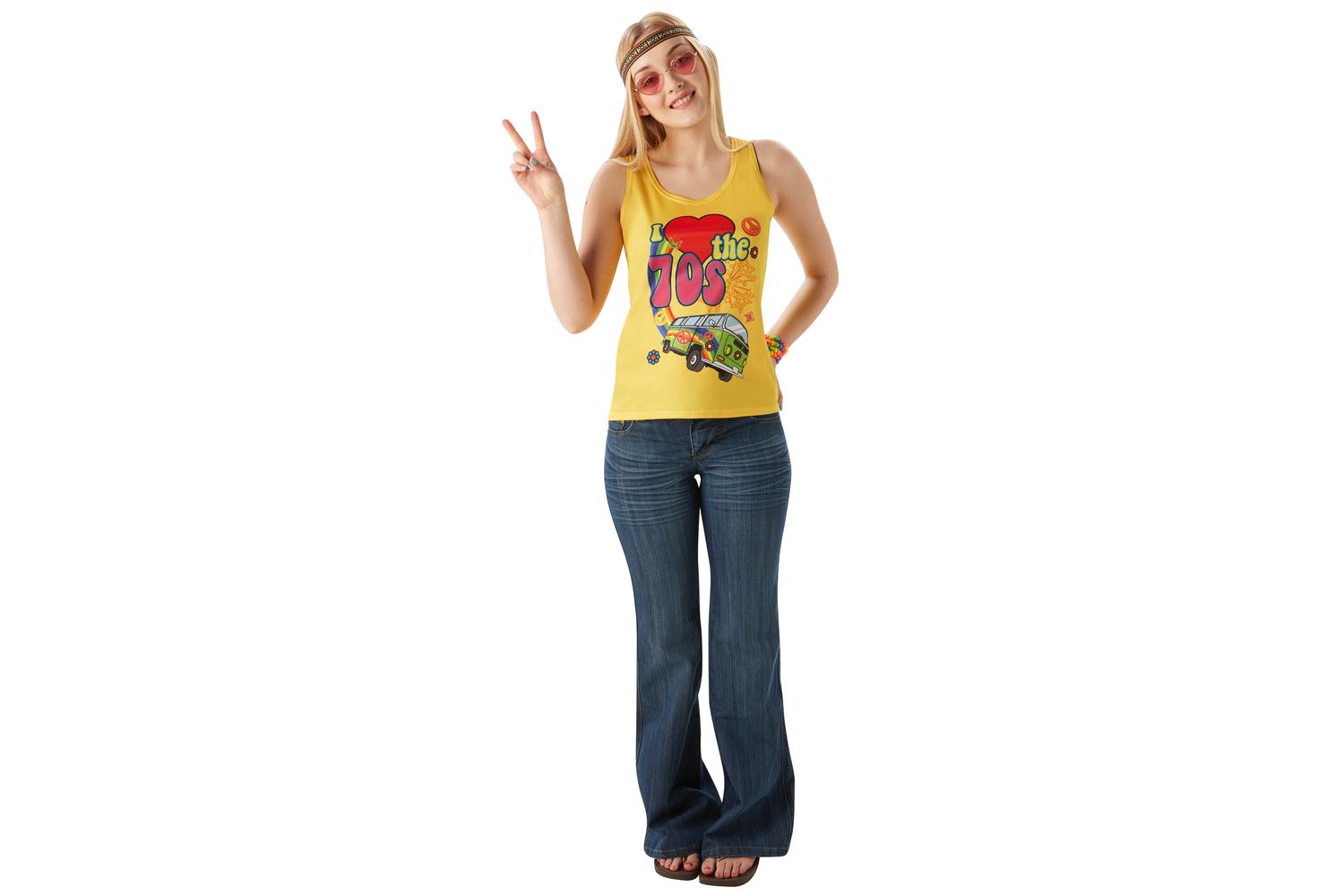 Rubies | Rb-810678-m | I Love The 70's Vest Top M