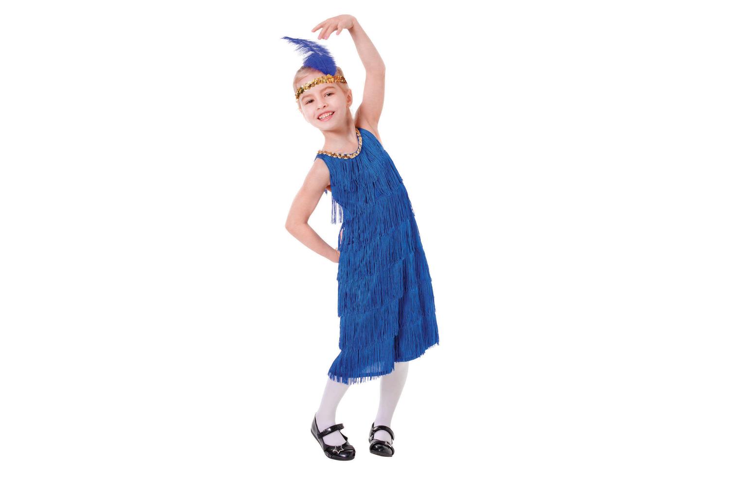 Rubies | Rb-cc468 | Flapper Dress Blue 110-122cm Girls Childrens Costume