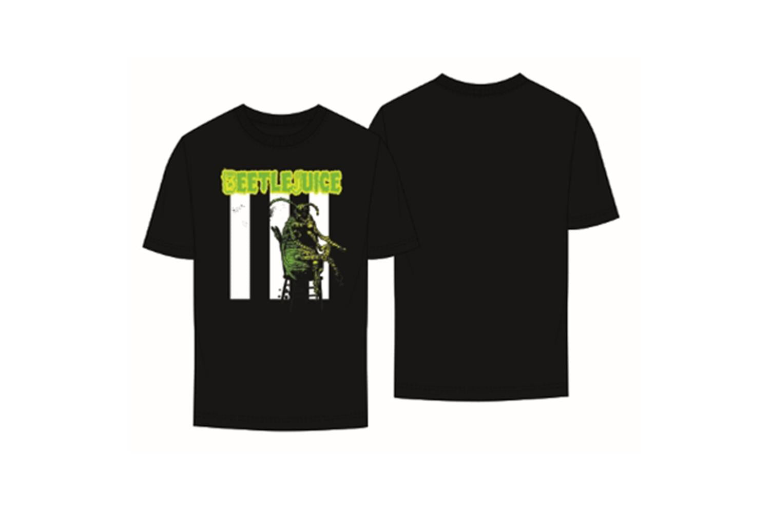Rubies | Rb-pe19474tsbss | Beetlejuice Adult Unisex Black Beetle T-shirt - Unisex - S