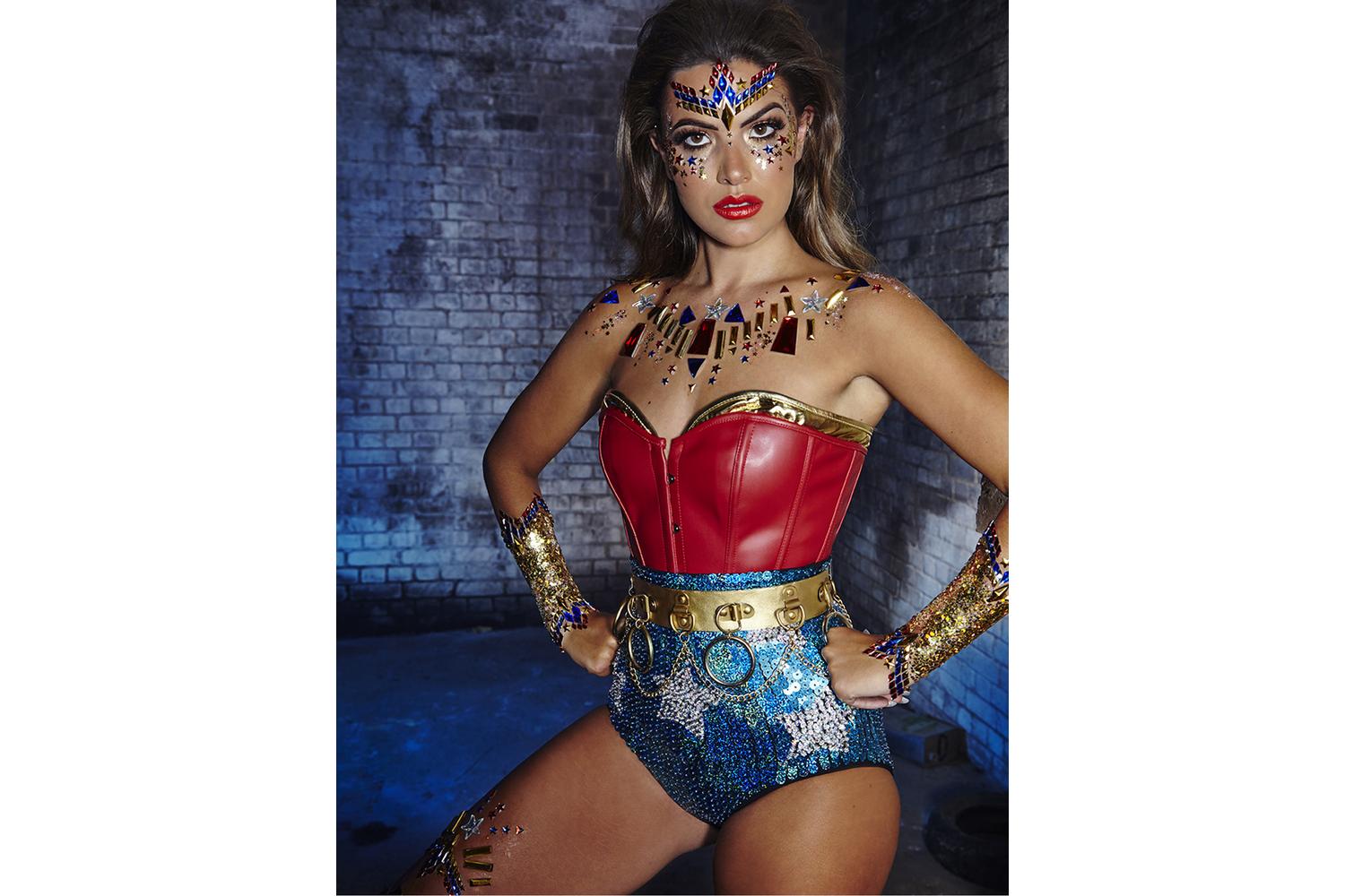 Rubies | Rb-tgs-h18-09-ns | Wonder Woman Body Jewel Ns-4