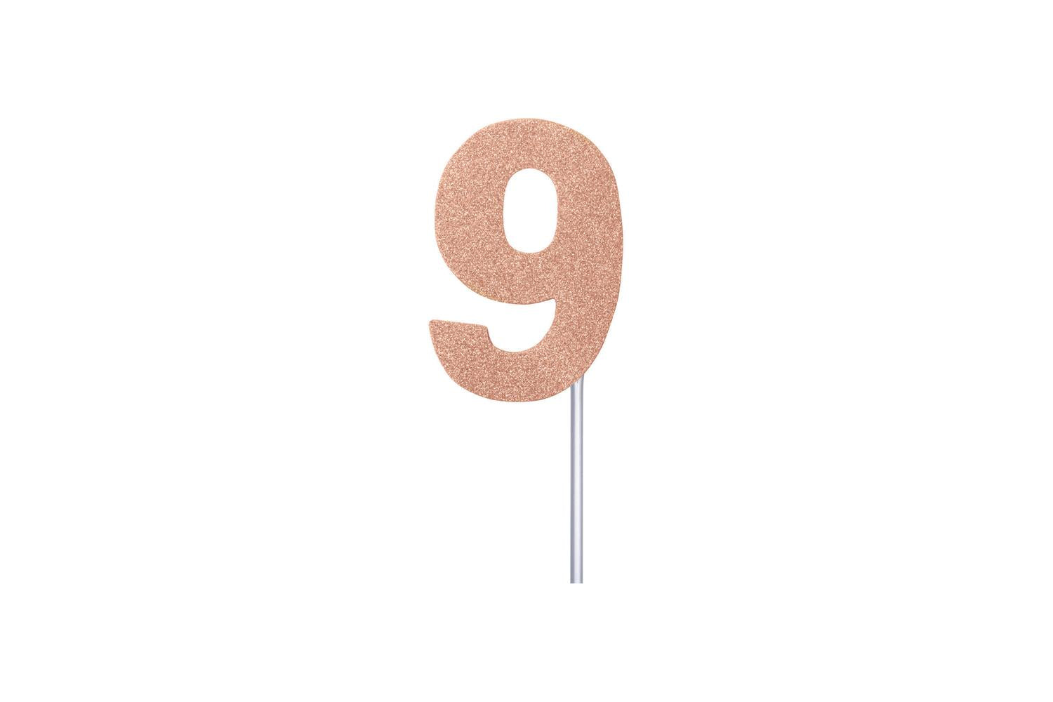 Rubies | Rb-sk97345 | Diamond Cake Toppers Rose Gold No. 9