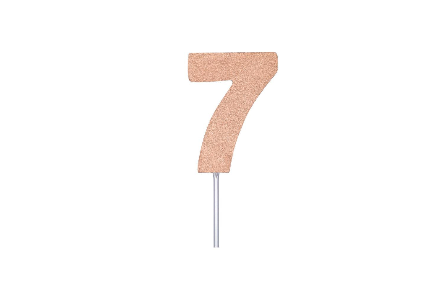 Rubies | Rb-sk97347 | Diamond Cake Toppers Rose Gold No. 7