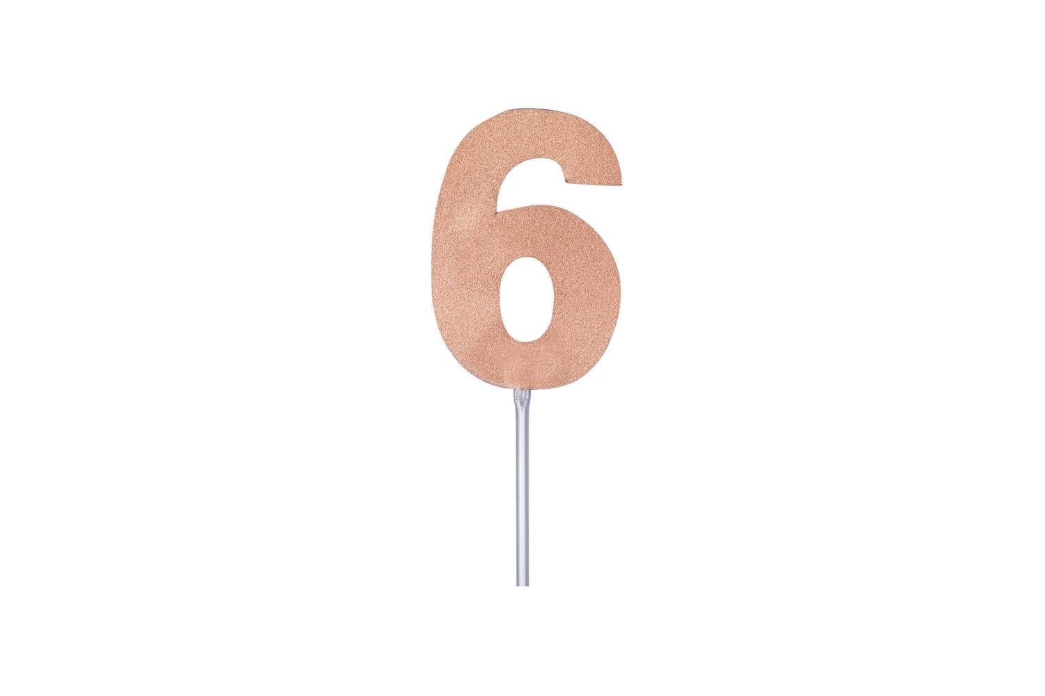 Rubies | Rb-sk97348 | Diamond Cake Toppers Rose Gold No. 6