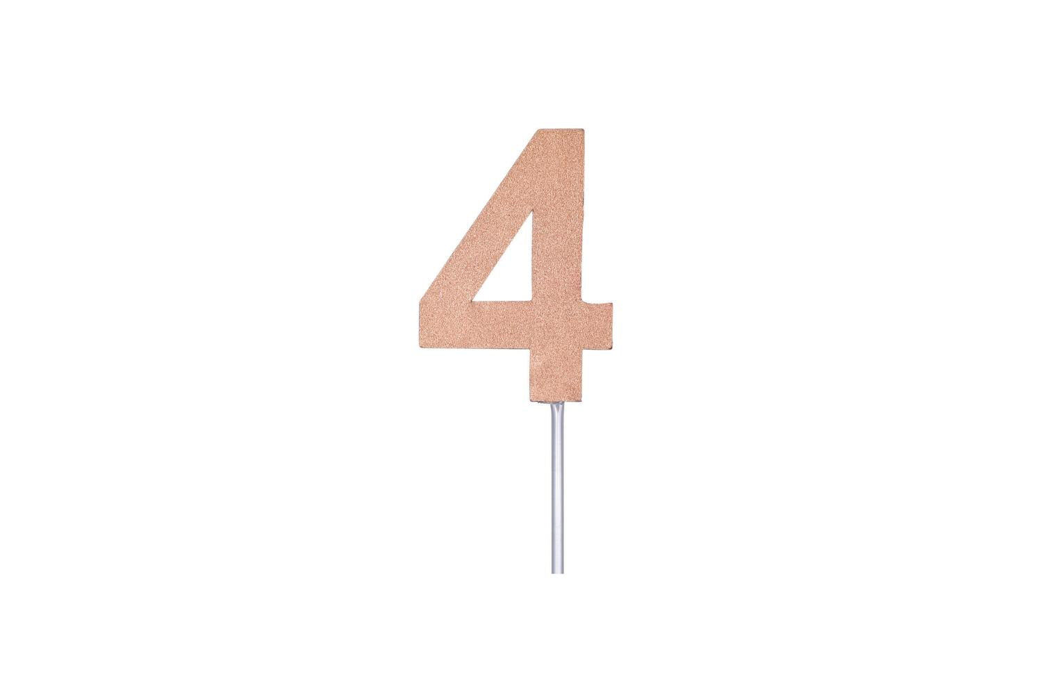 Rubies | Rb-sk97350 | Diamond Cake Toppers Rose Gold No. 4