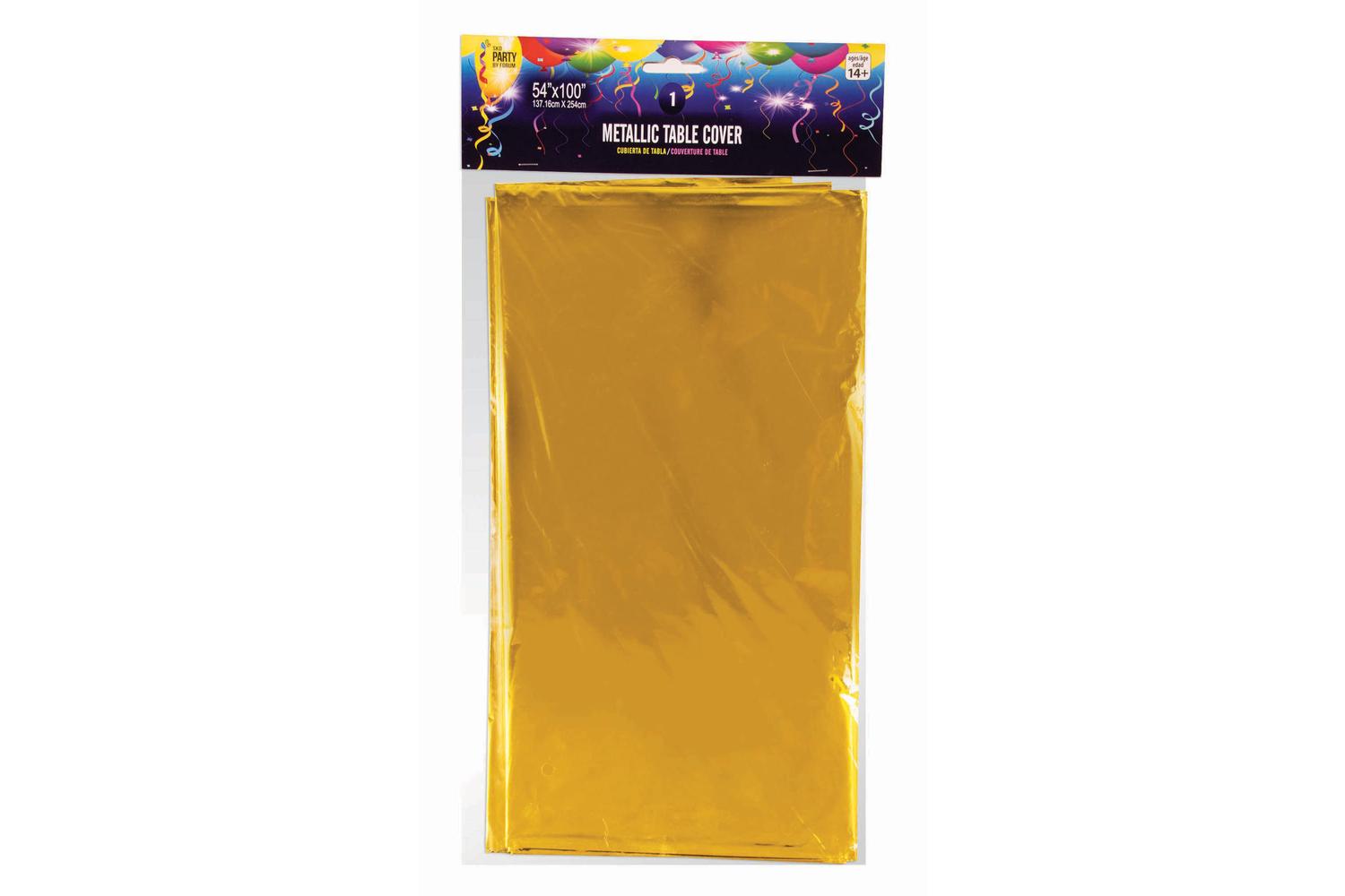 Rubies | Rb-sk98902mg | Gold Metallic Table Cover  135x 270cm