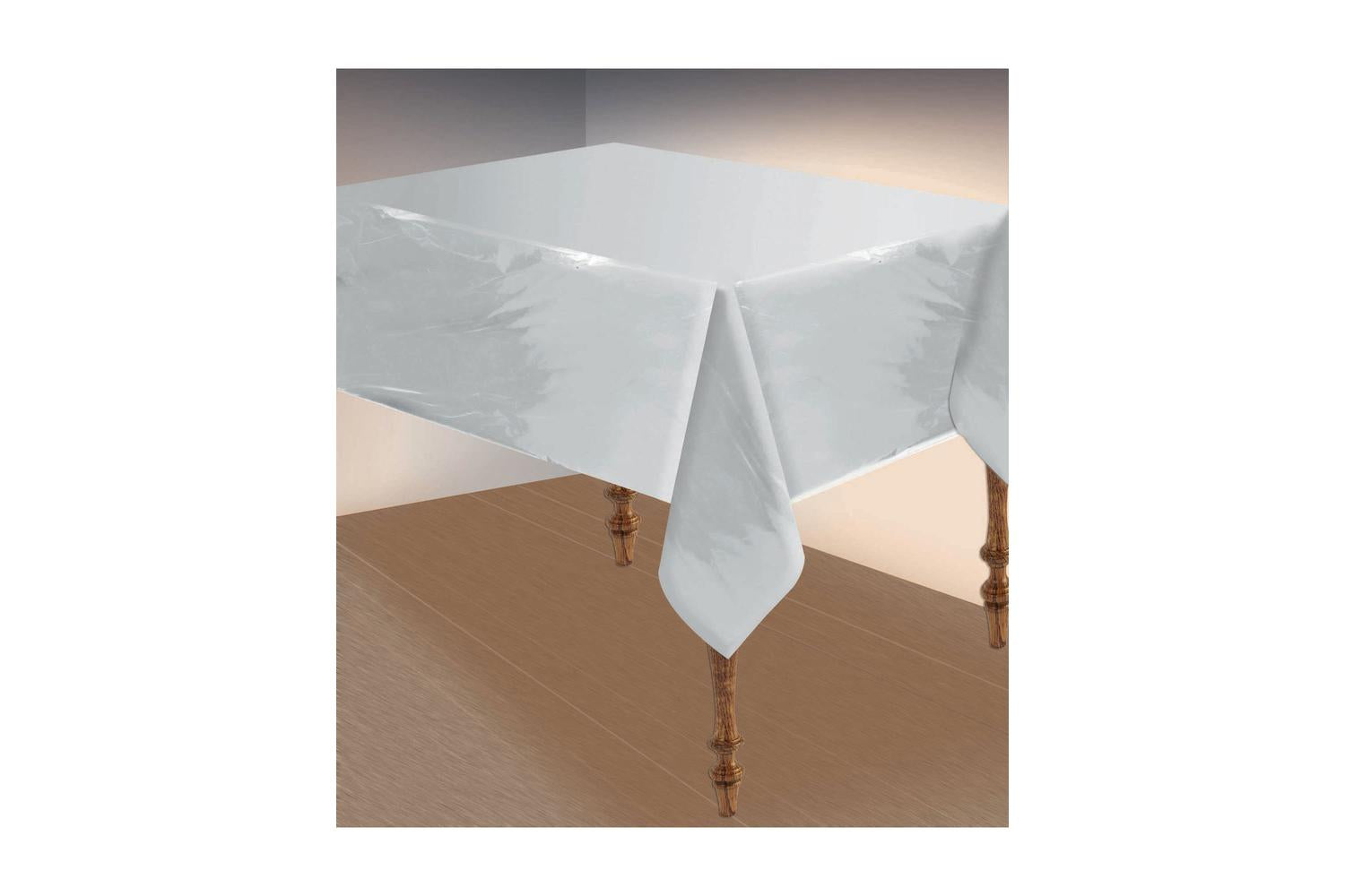 Rubies | Rb-sk98902ms | Silver Metallic Table Cover  135 X 270 Cm