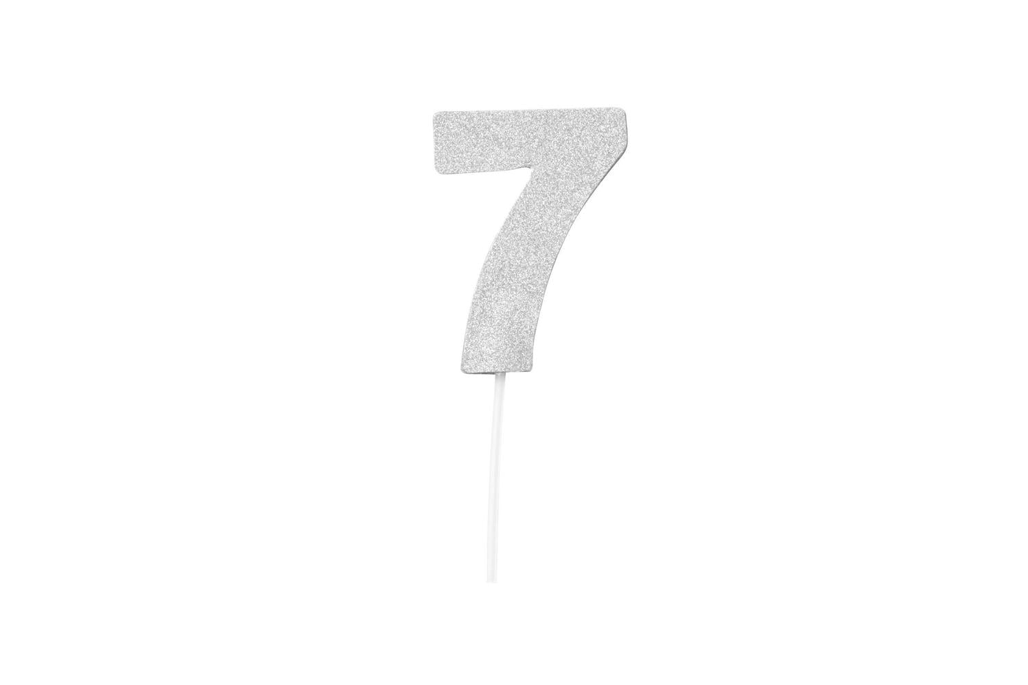 Rubies | Rb-sk99026 | Diamond Cake Toppers Silver No. 7