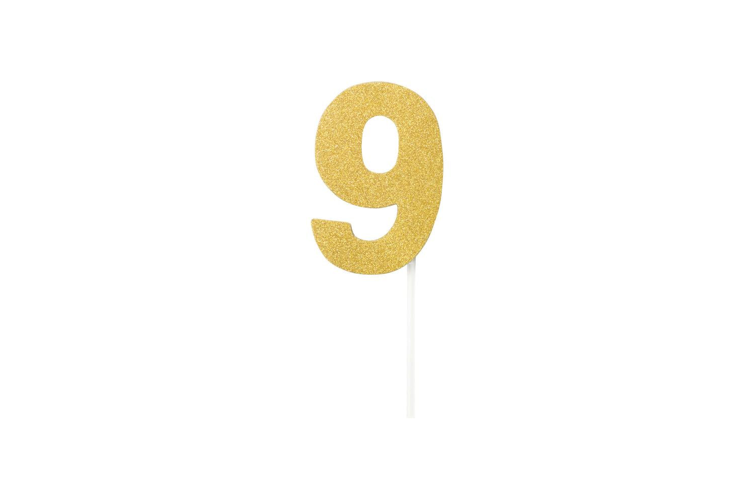 Rubies | Rb-sk99710 | Diamond Cake Toppers Gold No. 9