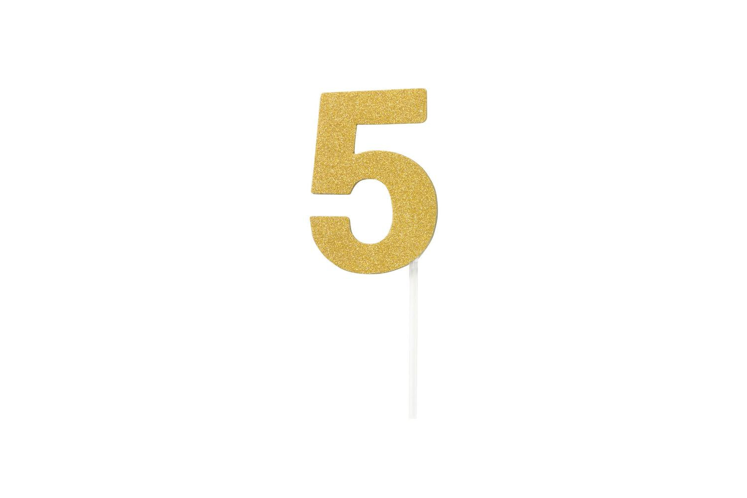 Rubies | Rb-sk99715 | Diamond Cake Toppers Gold No. 5