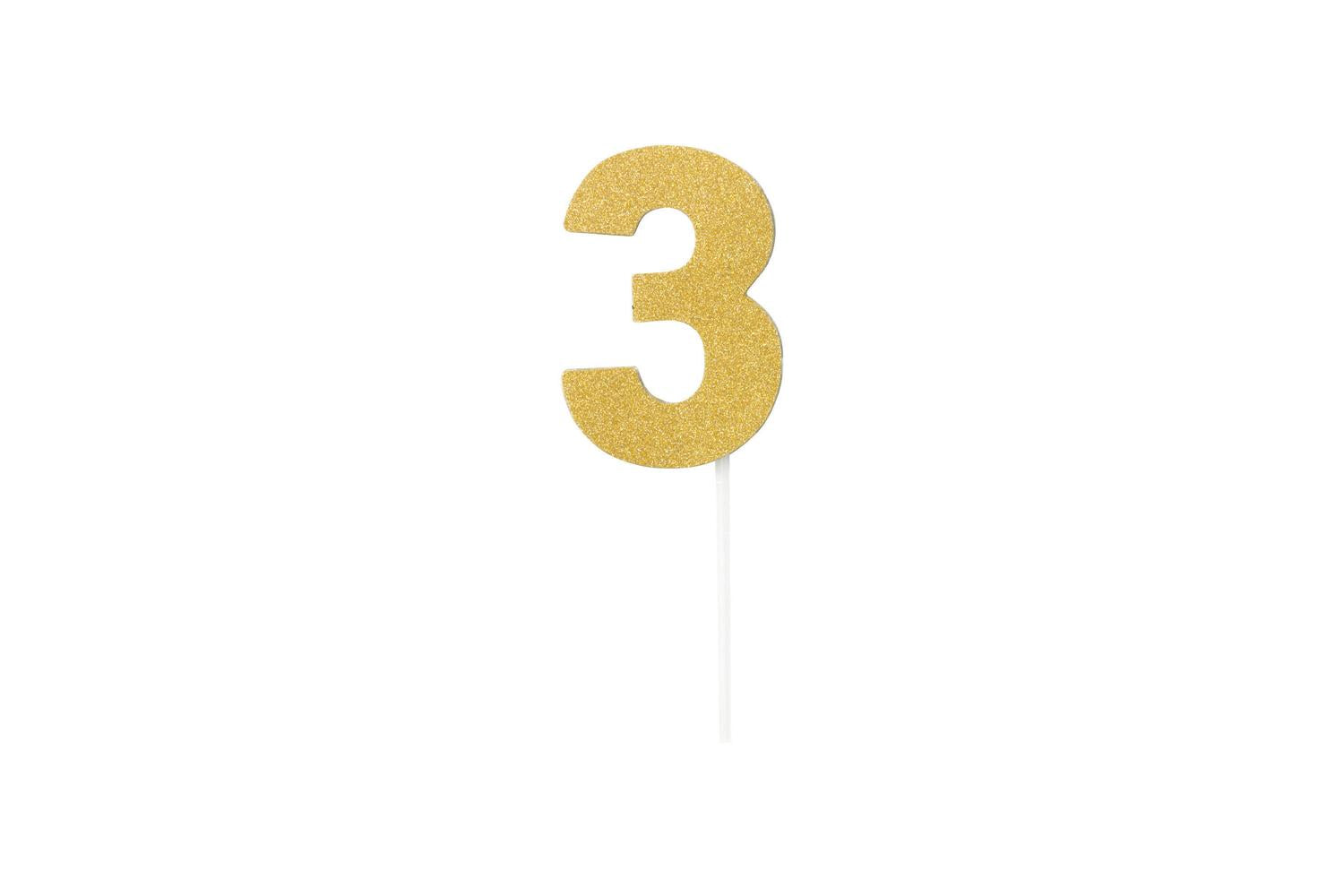 Rubies | Rb-sk99719 | Diamond Cake Toppers Gold No. 3