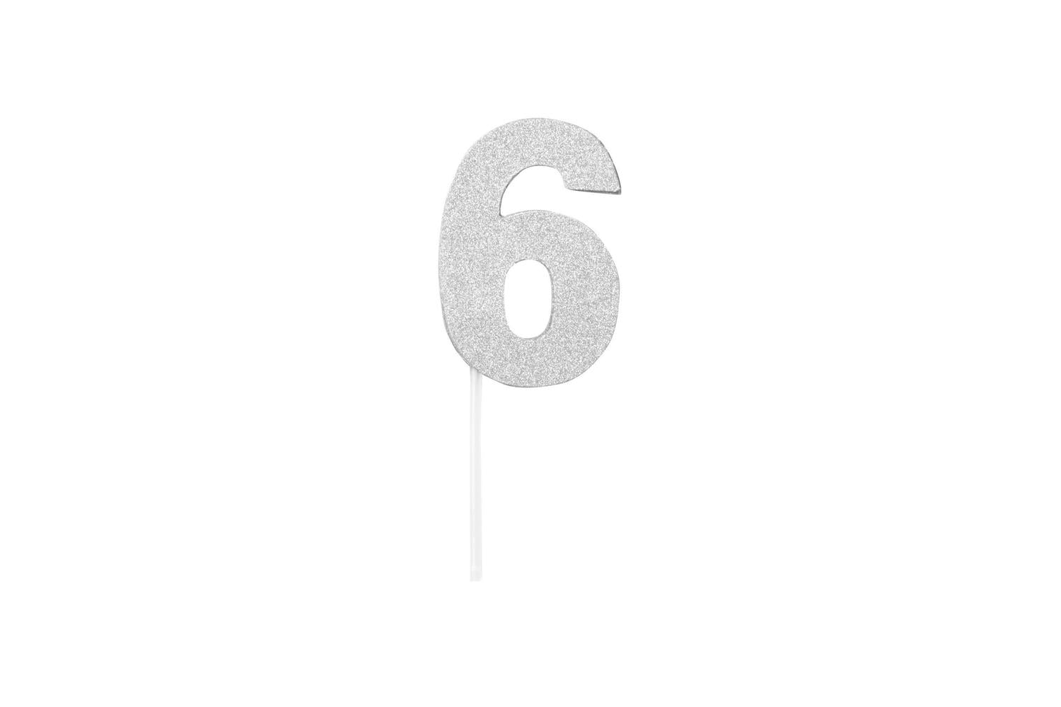 Rubies | Rb-sk99901 | Diamond Cake Toppers Silver No. 6