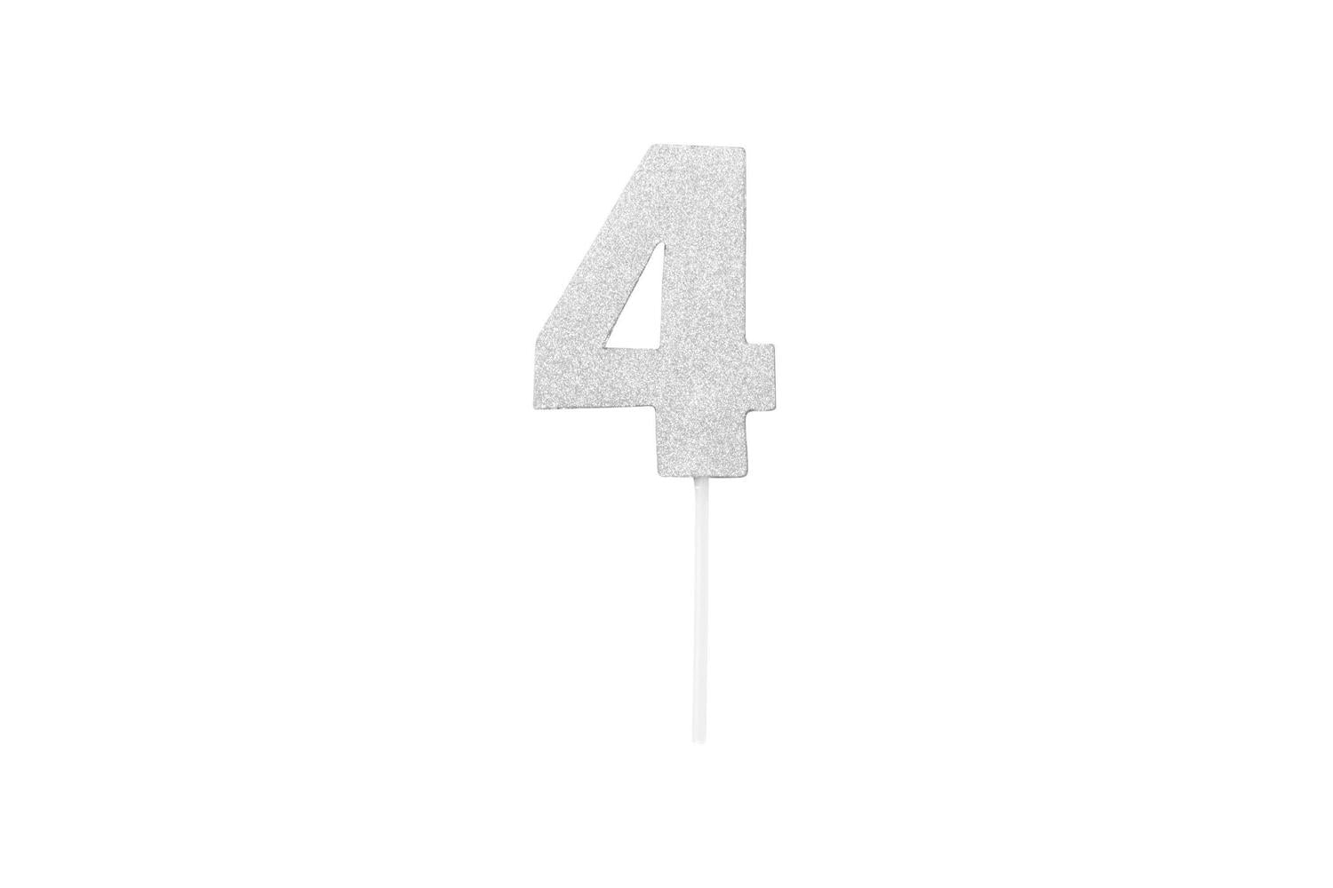Rubies | Rb-sk99903 | Diamond Cake Toppers Silver No. 4