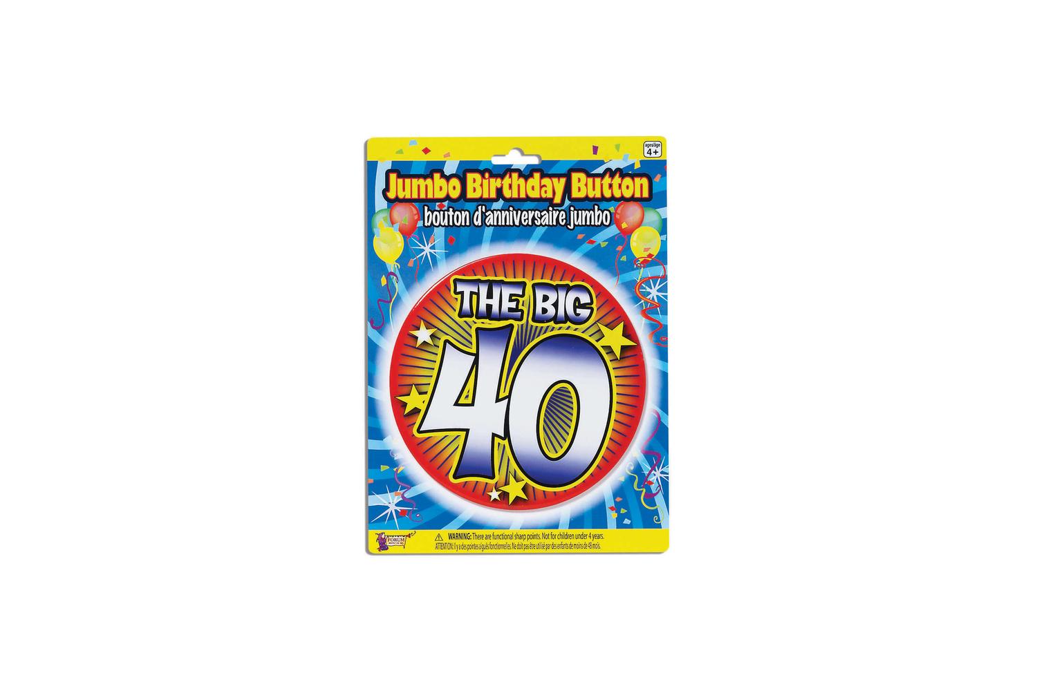 Rubies | Rb-x72203 | Birthday Jumbo Button Pin 40