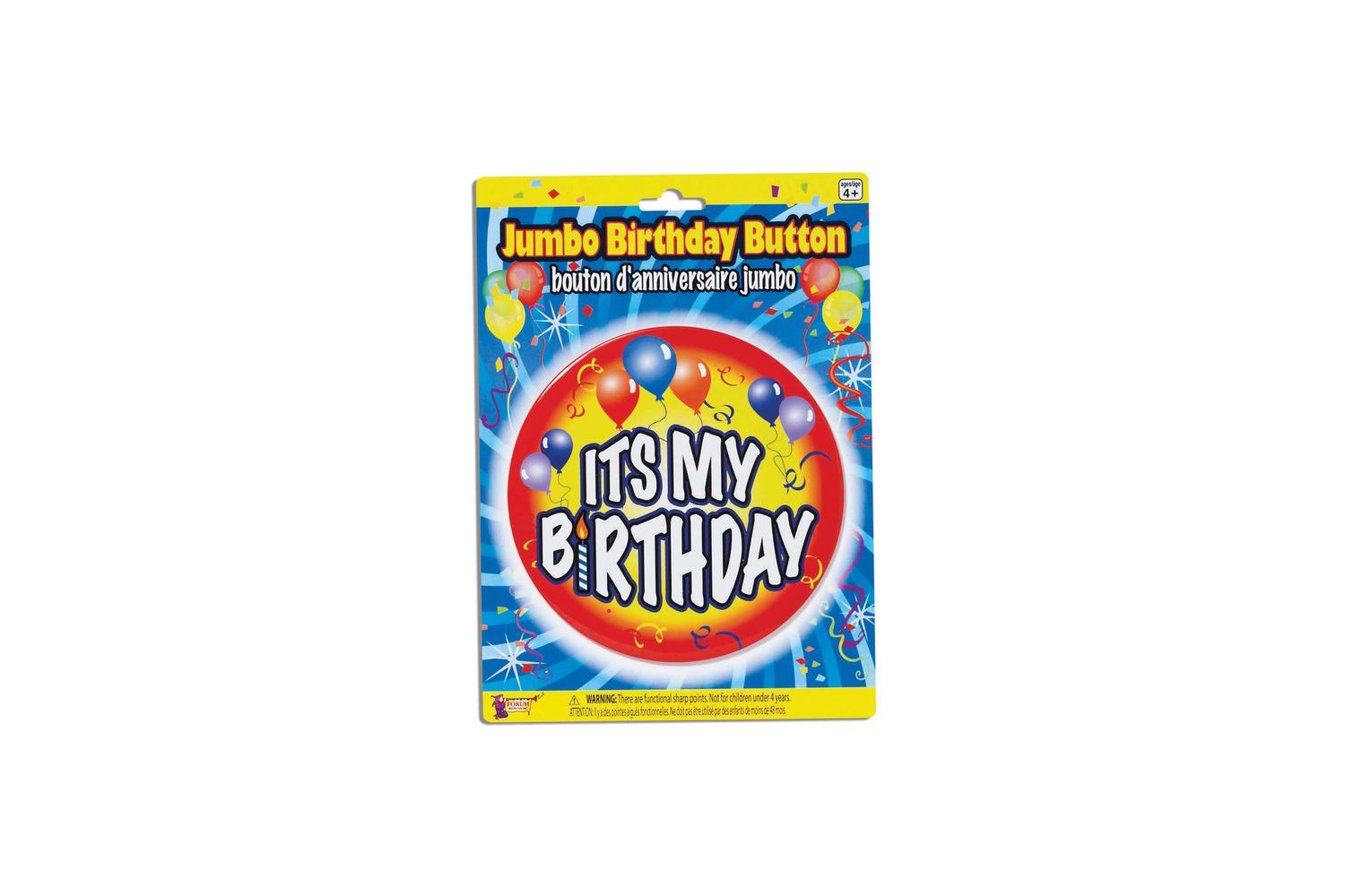 Rubies | Rb-x72207 | Birthday Jumbo Button Pin My Bday Red