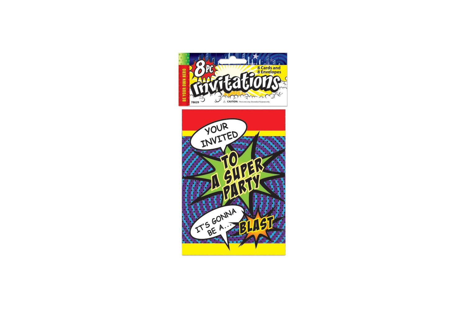 Rubies | Rb-x78629 | Super Hero Party Invites
