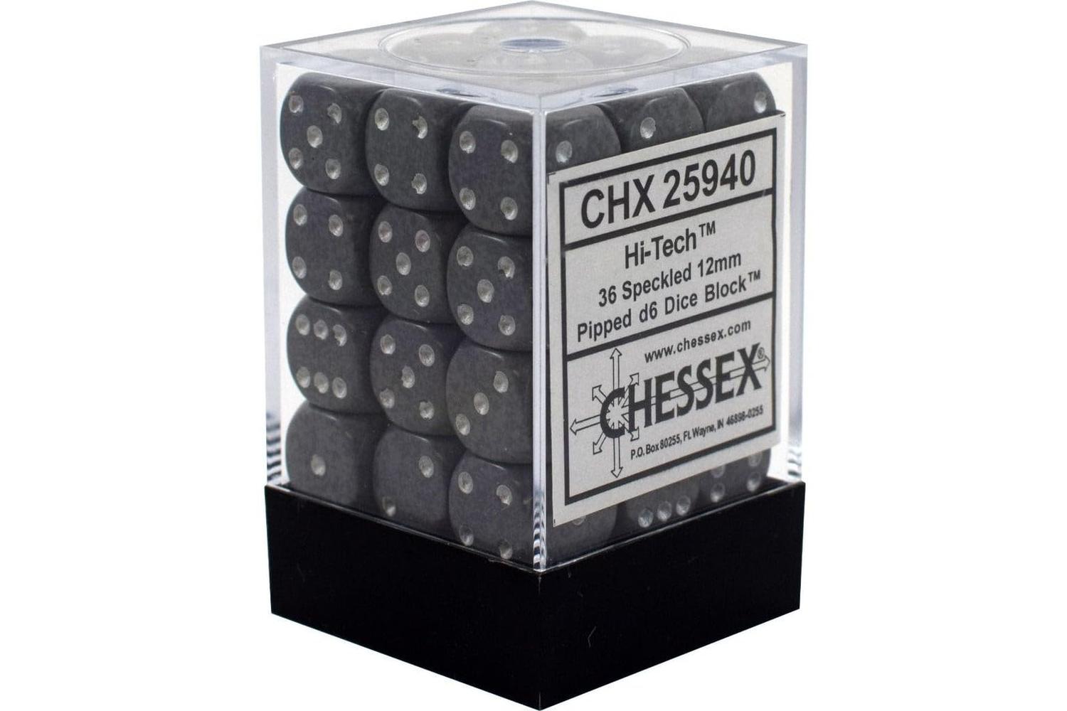 Chessex | Chx25940 | Speckled D6 Set Of 36 : Hi-tech