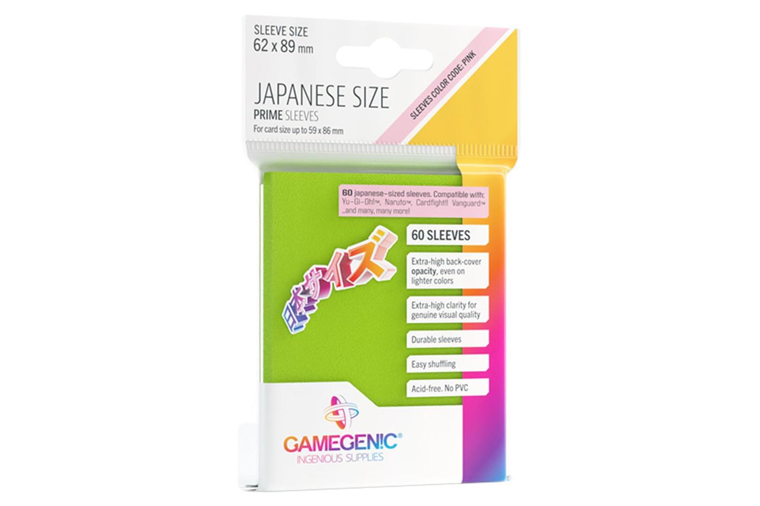 Gamegenic | Ggs10124ml | Unit Gamegenic Prime Japanese Sized Sleeves Lime (60 Ct.)