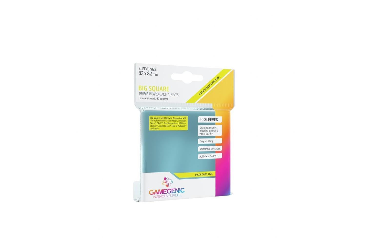Gamegenic | Ggs11045ml | Unit Gamegenic Prime Big Square- Sized Sleeves 82 X 82 Mm (50 Ct.)