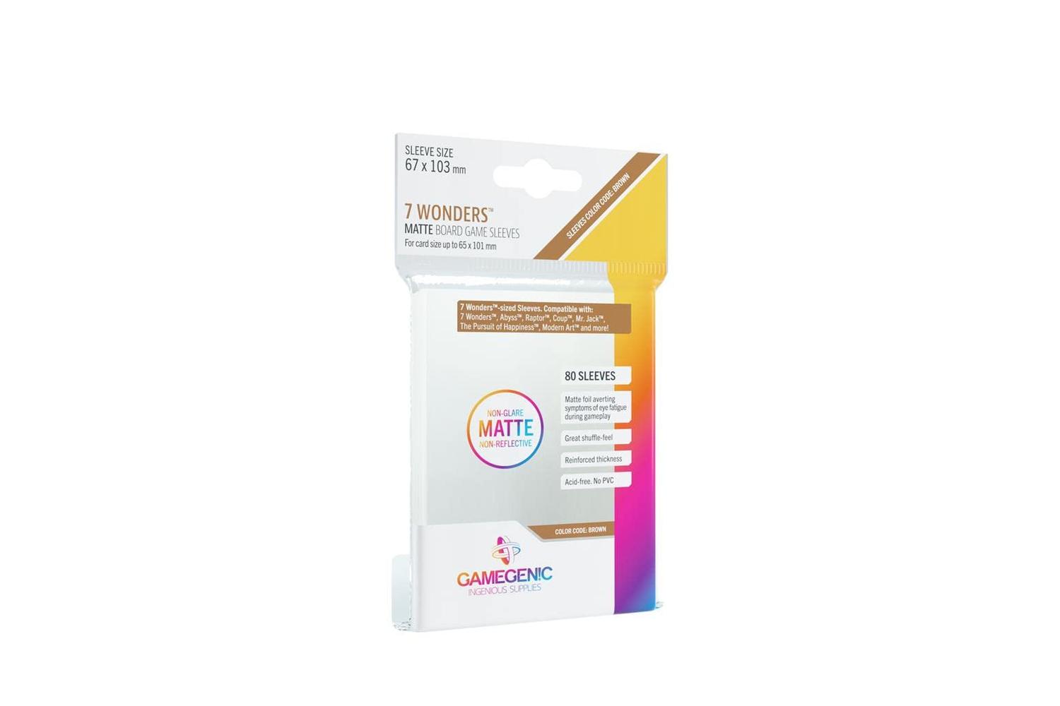 Gamegenic | Ggs11059ml | Unit Gamegenic Matte 7 Wonders Sleeves 67 X 103 Mm (80 Ct.)