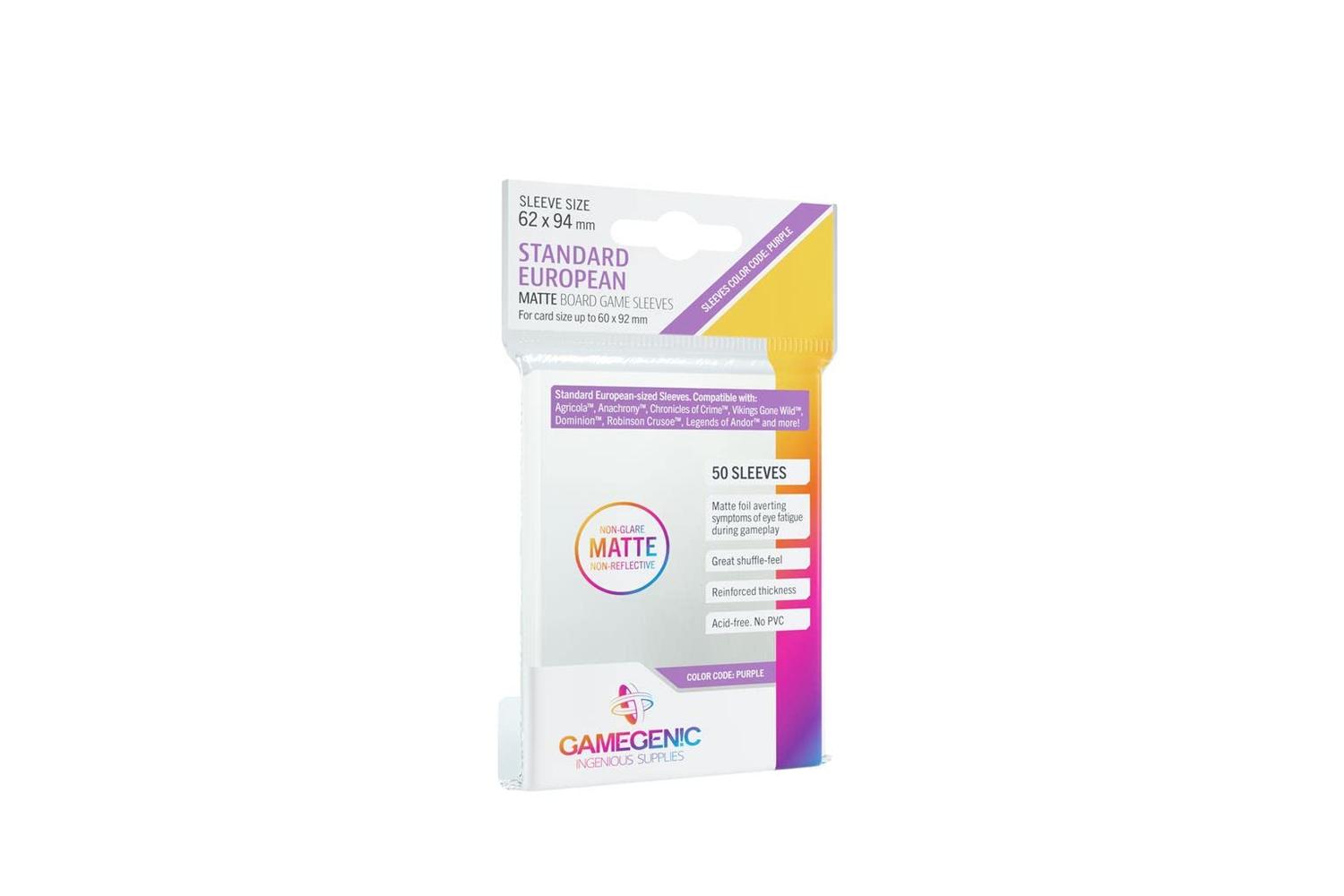 Gamegenic | Ggs11064ml | Unit Gamegenic Matte Standard European- Sized Sleeves 62 X 94 Mm (50 Ct.)