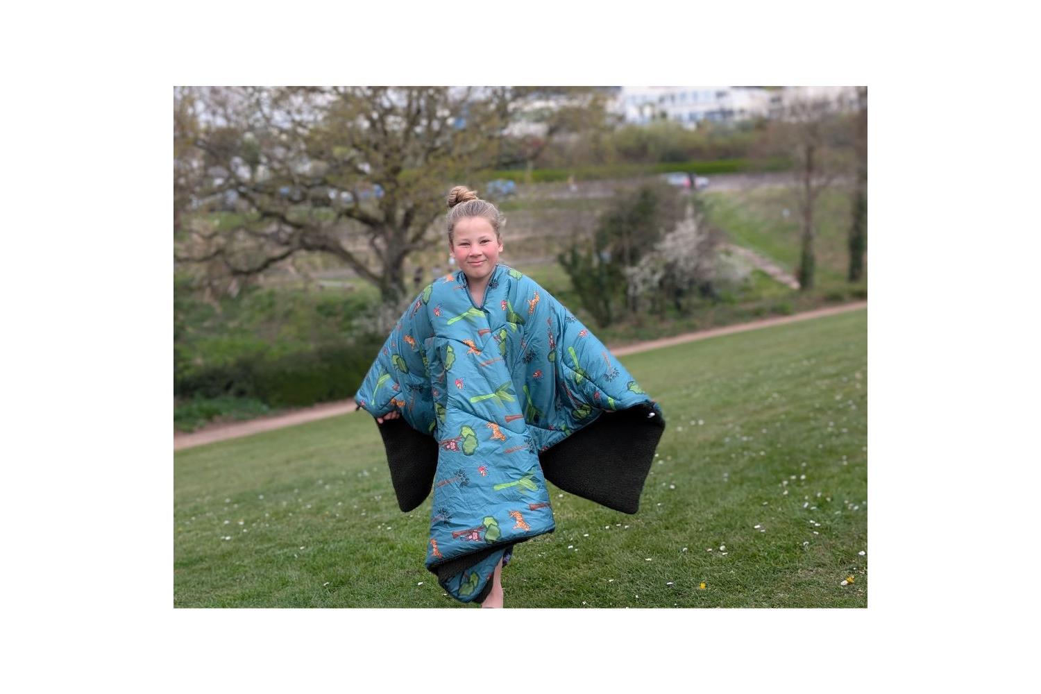 The Original Insulated Kids Blanko- Rainforest Rascals | Kids' Camping Blanket | Weather-resistant-2