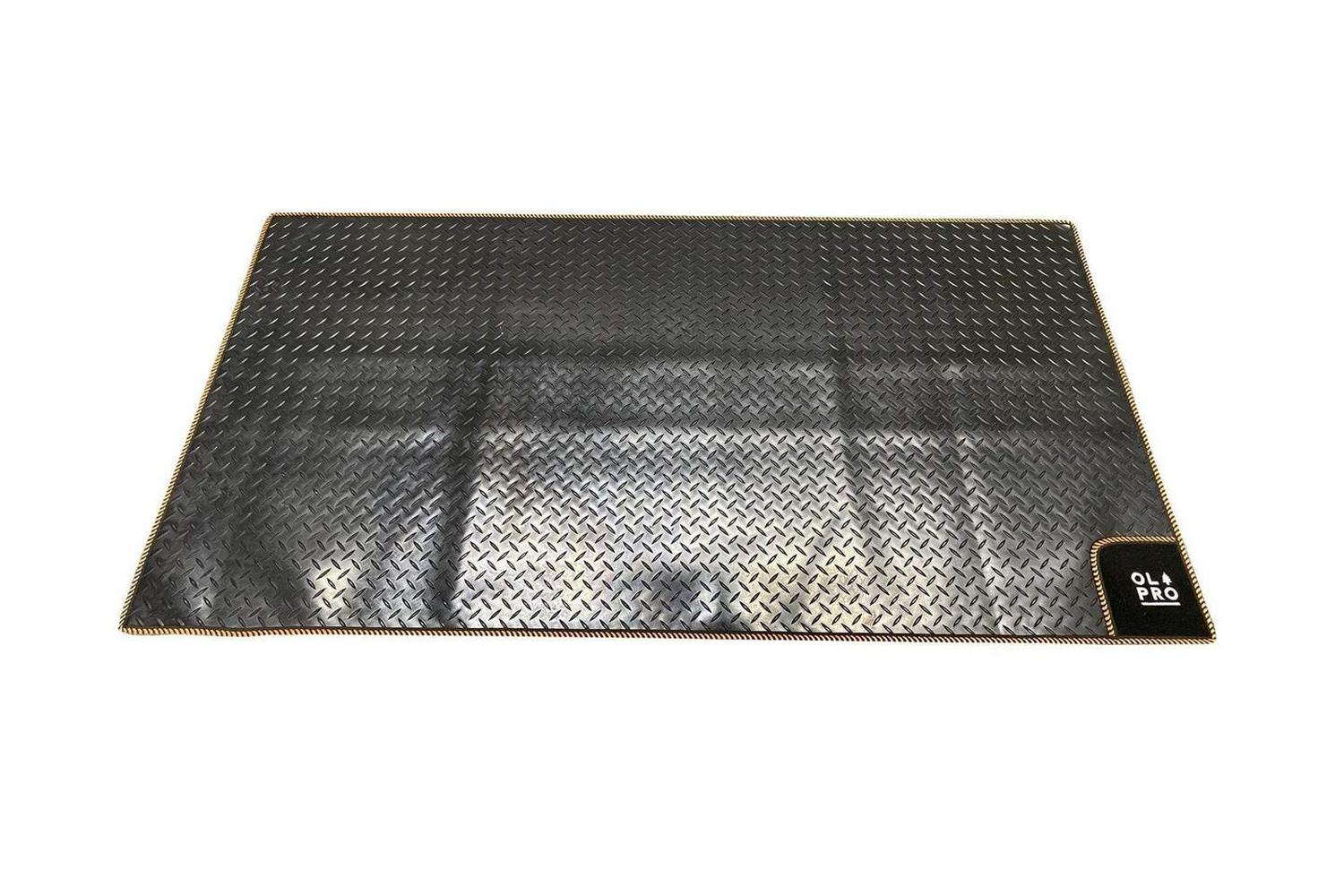 Awning Tunnel Mat | Black Rubber With Orange Edge Trim | 1500mm X 800mm-2
