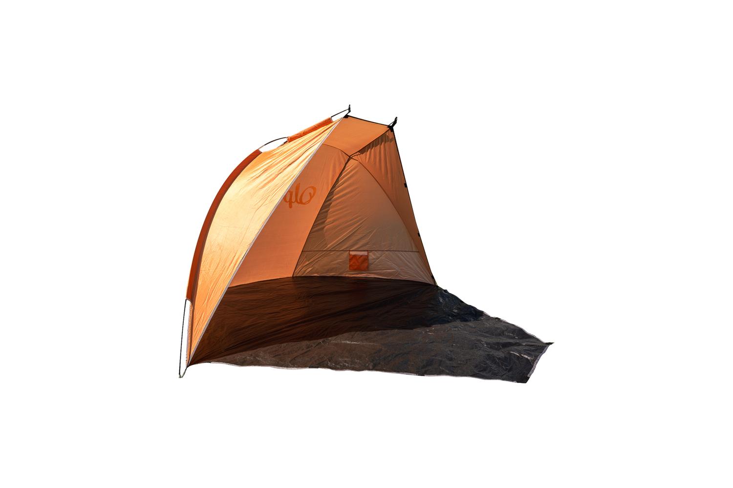 Beach Tent Orange | Lightweight Shelter | 180t Pe Groundsheet | Open Size 120x260x120cm