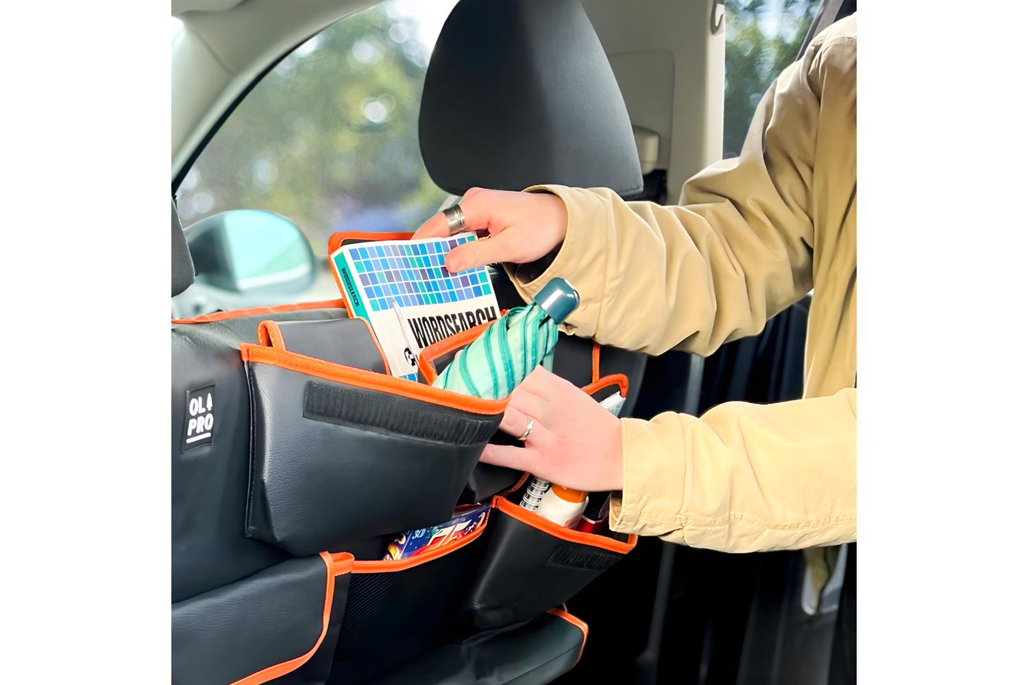 Rear Double Seat Storage Organiser | Camping Furniture | Orange-2