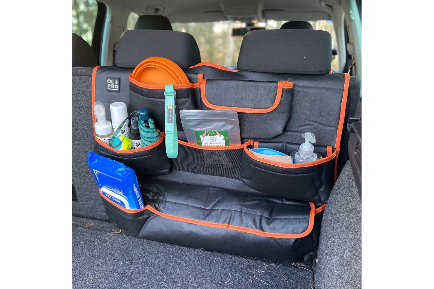 Rear Double Seat Storage Organiser | Camping Furniture | Orange-3