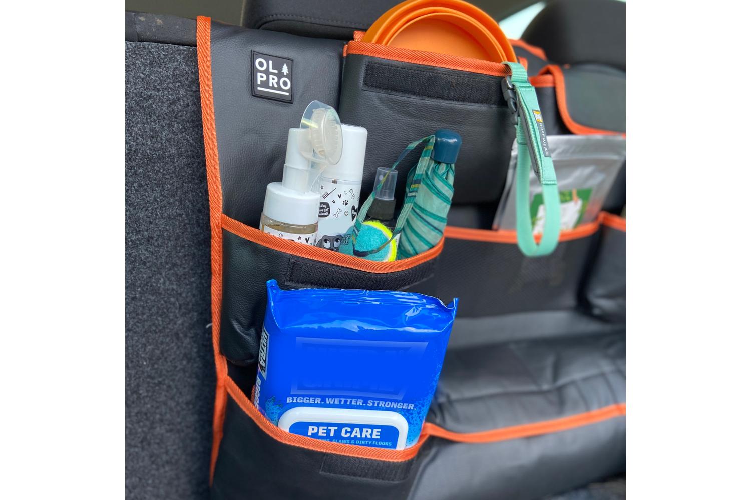 Rear Double Seat Storage Organiser | Camping Furniture | Orange-4