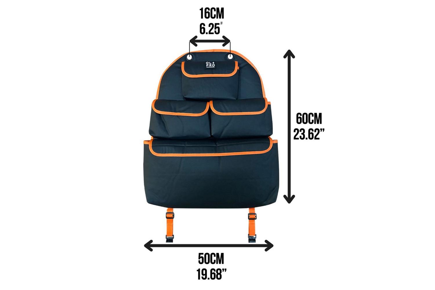 Rear Single Seat Storage Organizer | Camping Furniture | Orange-4