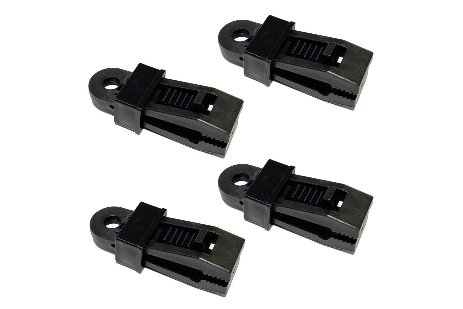 Tent Groundsheet Pegging Clamps Pack Of 4 | Camping Accessories | Pvc | 10x10x1 Cm