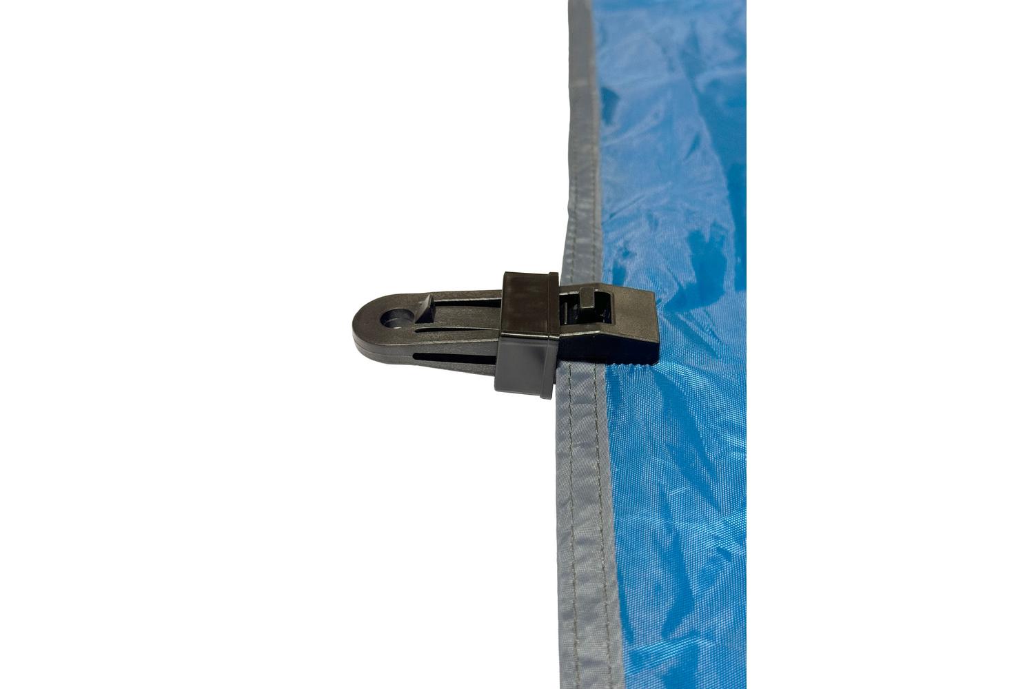 Tent Groundsheet Pegging Clamps Pack Of 4 | Camping Accessories | Pvc | 10x10x1 Cm-3