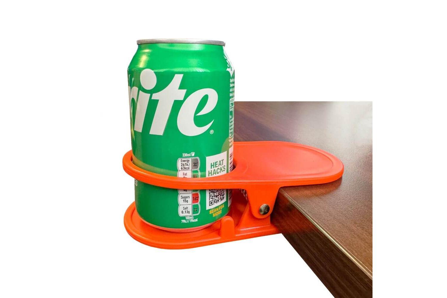 Orange Drink Holder Table Clip | Camping Furniture | Plastic-3