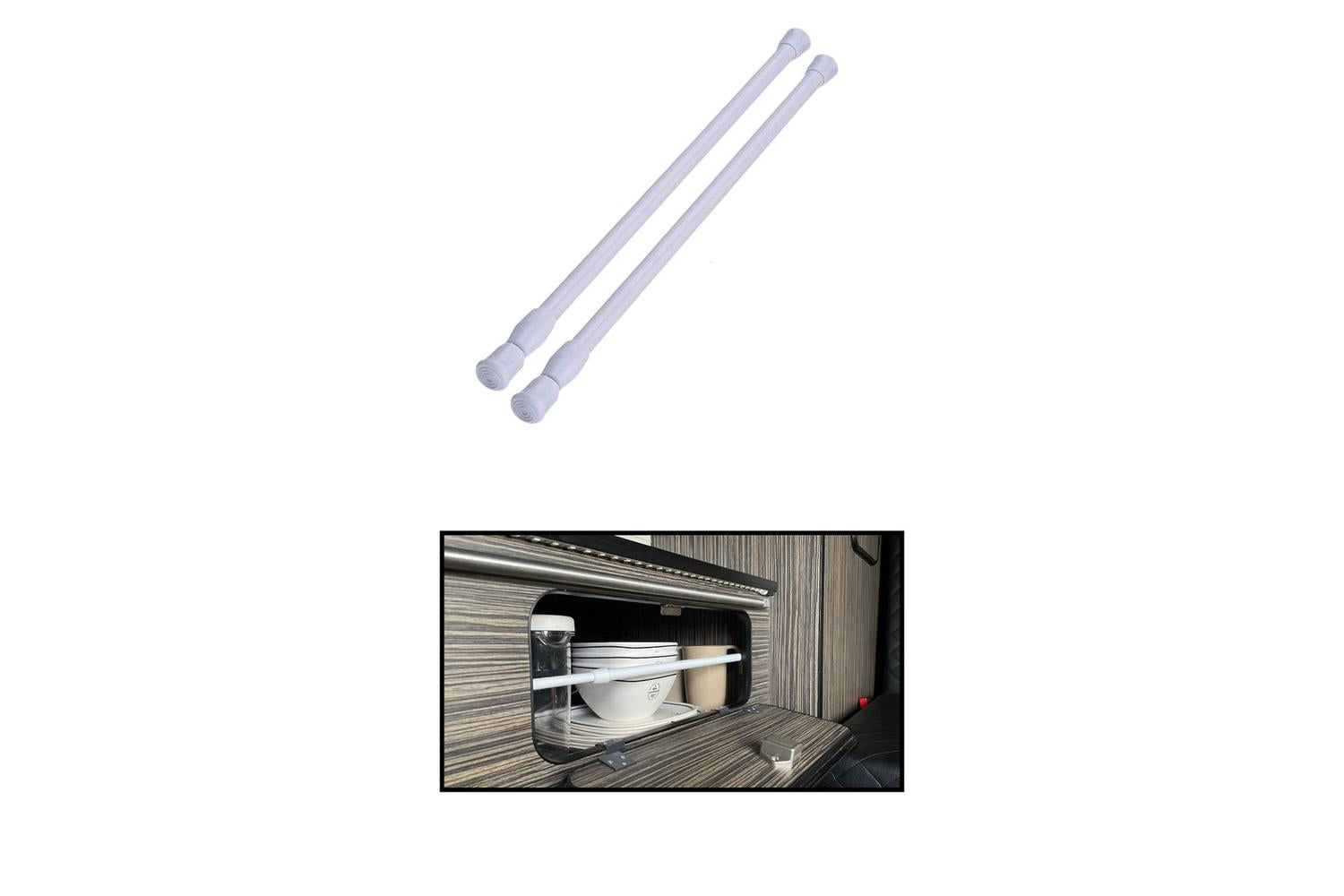 Telescopic Cupboard And Fridge Storage Bars | Adjustable Size | Steel & Plastic Material | 41-71cm