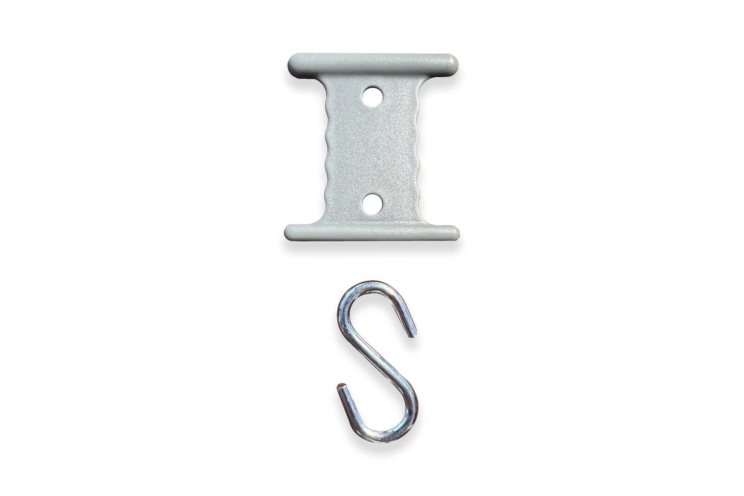 Awning Rail Hanger With S Hook 6pcs 6mm 4mm | Campervan Camping Accessory | Durable Polymer Material | Size 54x50mm