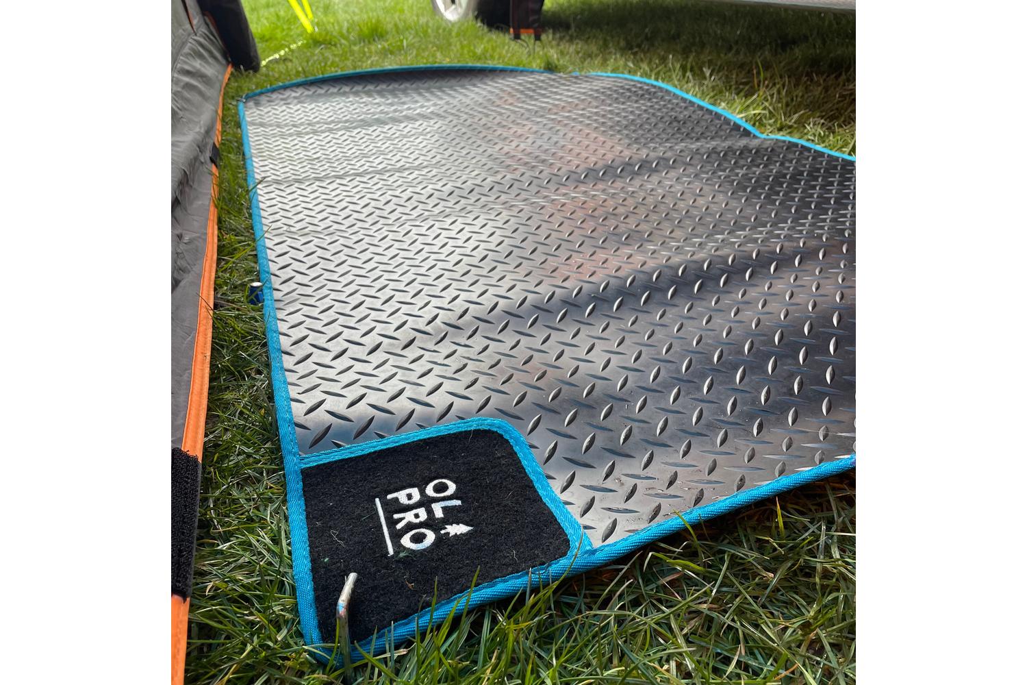 Awning Tunnel Mat | Black Rubber Attractive Blue Edge Trim | Assured Size Of 1500mm X 800mm-3