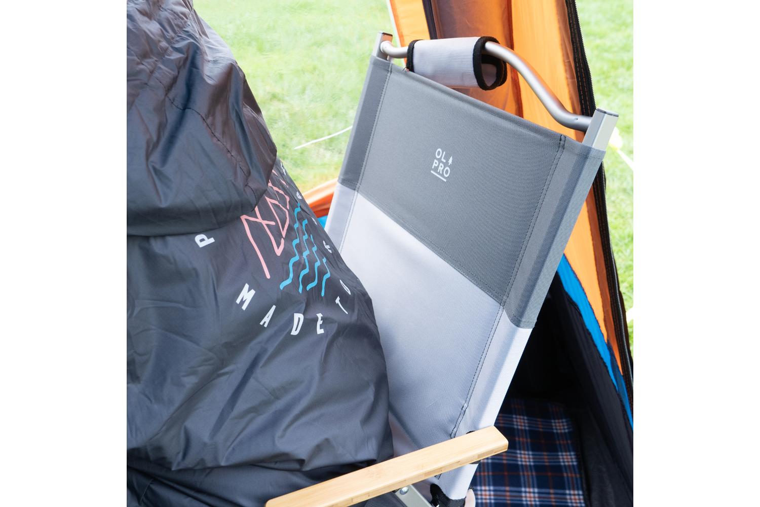 Olpro Ultralight Folding Chair | Portable Camping Chair | Aluminium Frame | 50x57x98cm-3
