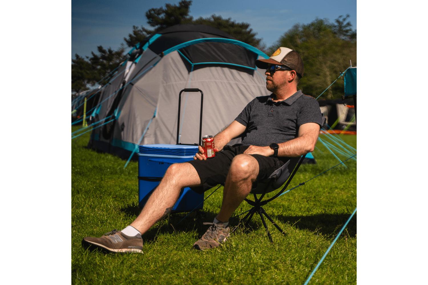 Rotating Ultralight Chair | Camping Chair | Polyester Oxford | Size Open: 55 X 58 X 38/70cm-4